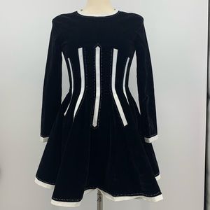 STYLEWE Black and White Long Sleeve Dress